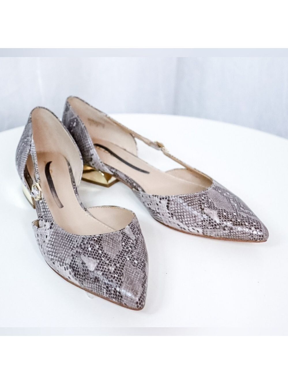 ALDO Snakeskin Pointed Toe Ballet Flats | Sample Sale